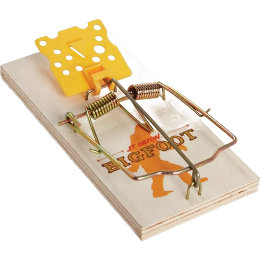Mechanical rat trap with expanded yellow trigger and double springs for pest control in lawn and garden collections under $50