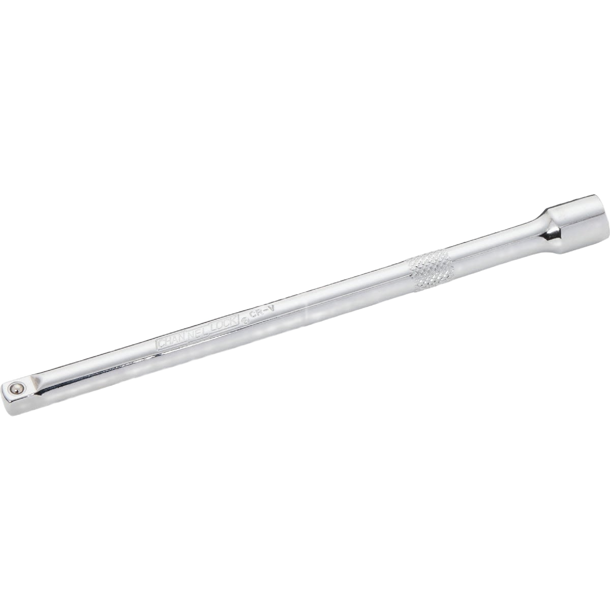 Chrome-plated 6-inch socket extension with textured grip band for precise tool and home improvement use