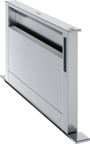 sleek stainless steel downdraft ventilation system with digital controls for kitchen and home improvement appliances