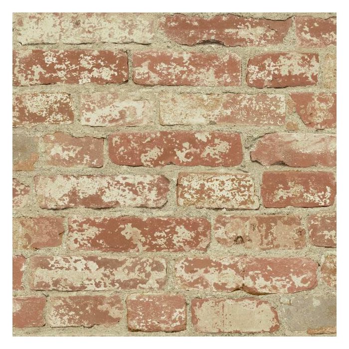 Peel and stick wallpaper featuring a stuccoed brick pattern for home improvement and decorative wall applications