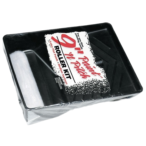 3-piece paint roller kit with plastic tray and frame for painting projects in Paint & Supplies under $50 collections