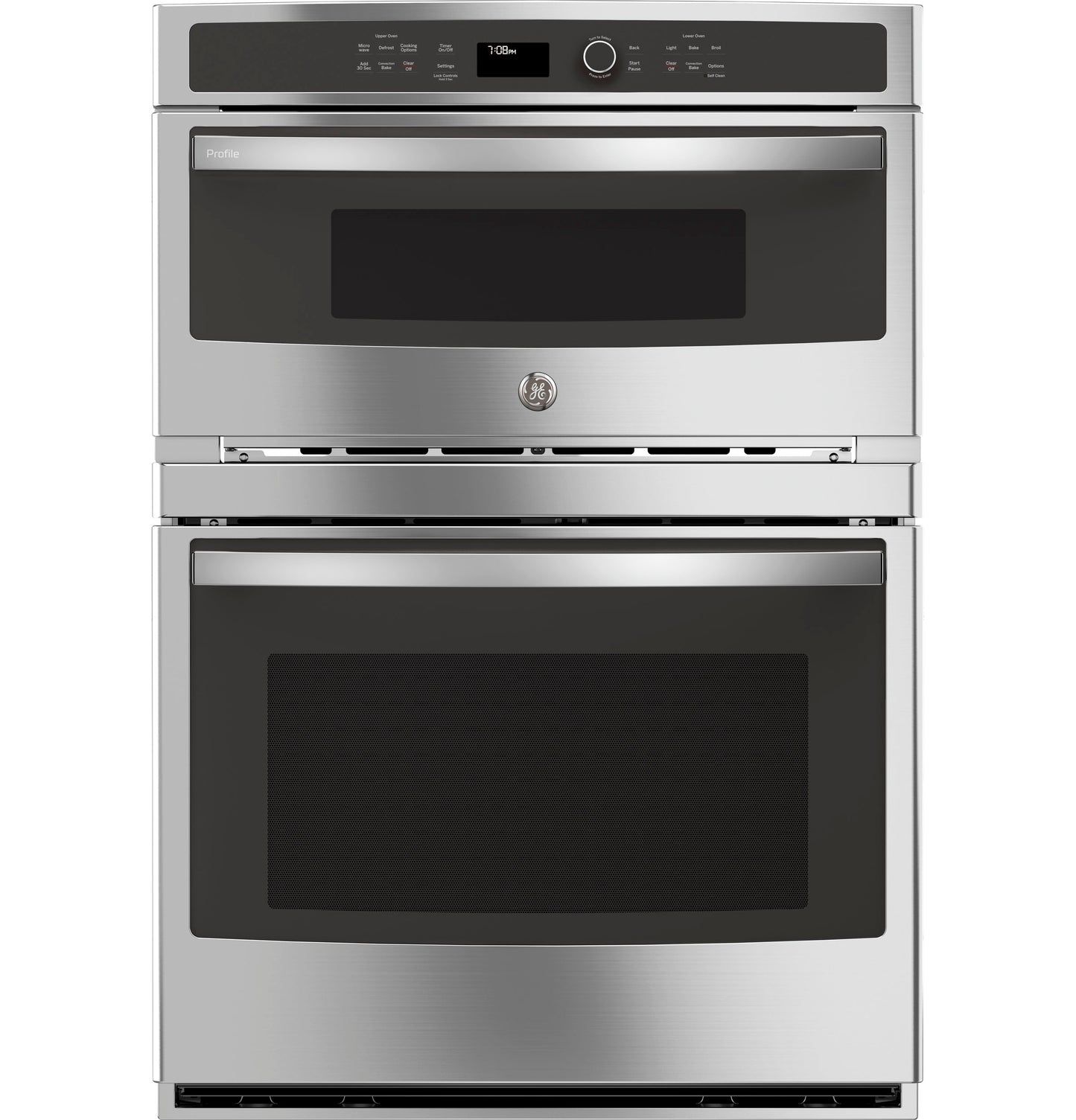 Built-in stainless steel combination microwave and convection wall oven with digital controls from kitchen appliances collection