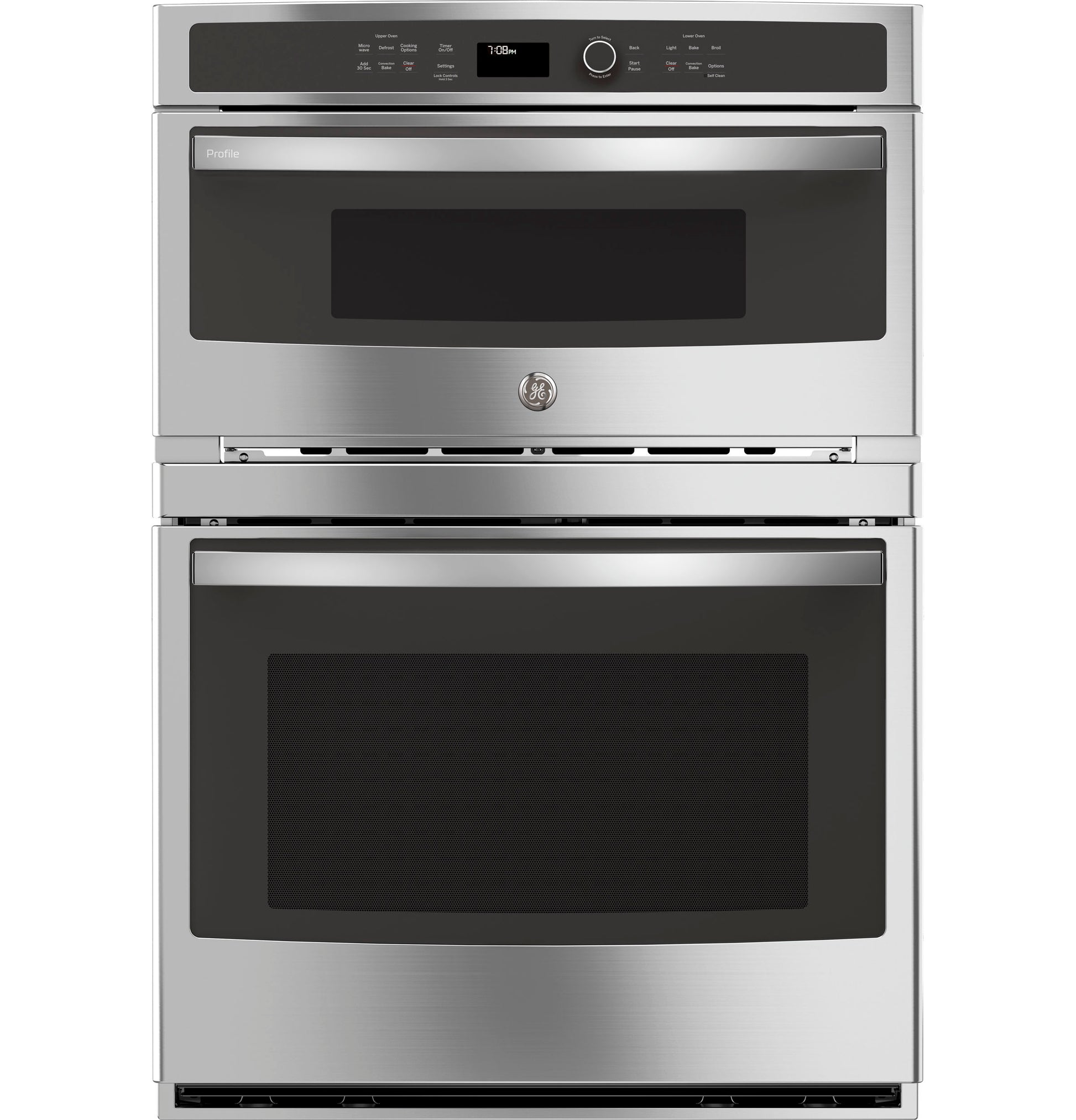 Built-in stainless steel combination microwave and convection wall oven with digital controls from kitchen appliances collection