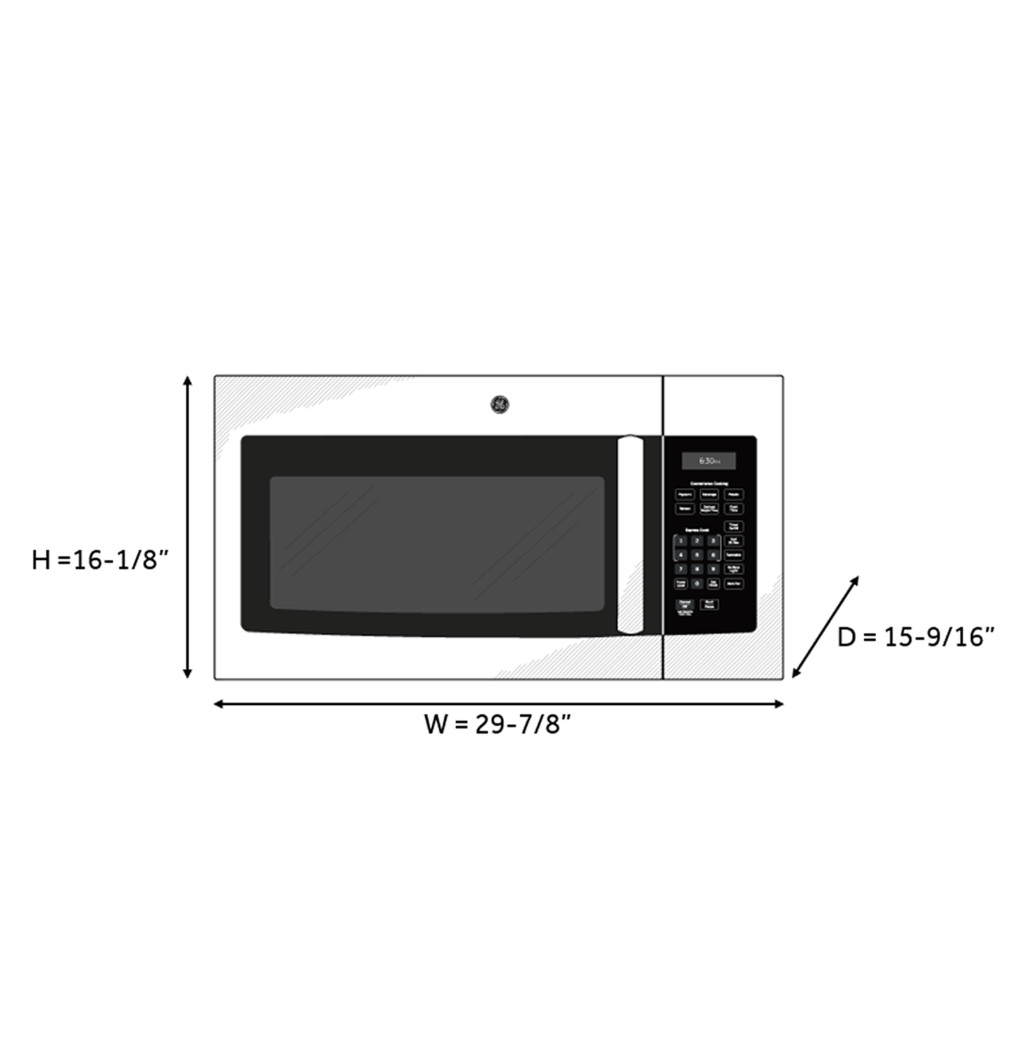 GE® 1.6 Cu. Ft. Over-the-Range Microwave Oven