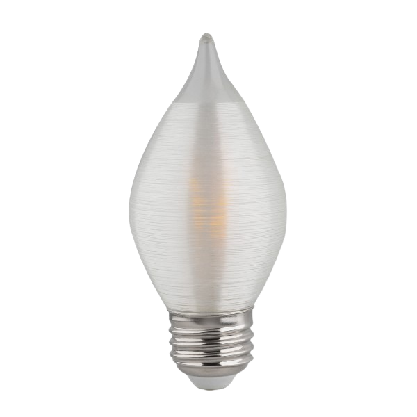 Satin spun LED light bulb with medium base designed for energy-efficient lighting in home improvement collections