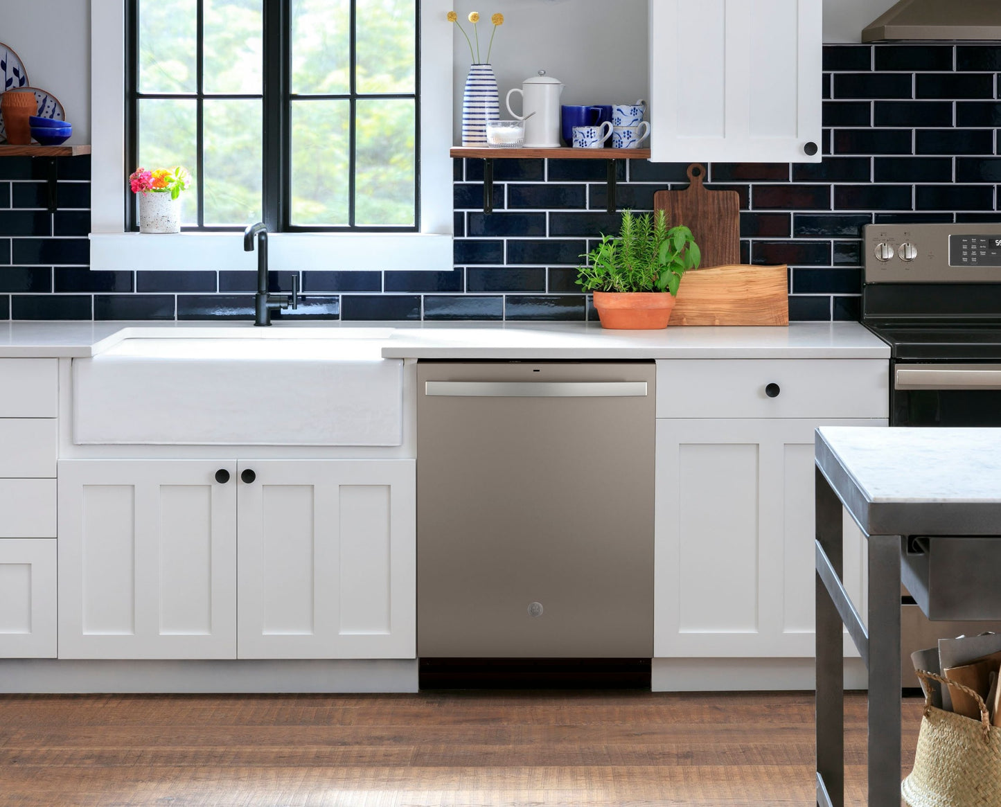 GE® ENERGY STAR® Top Control with Plastic Interior Dishwasher with Sanitize Cycle & Dry Boost