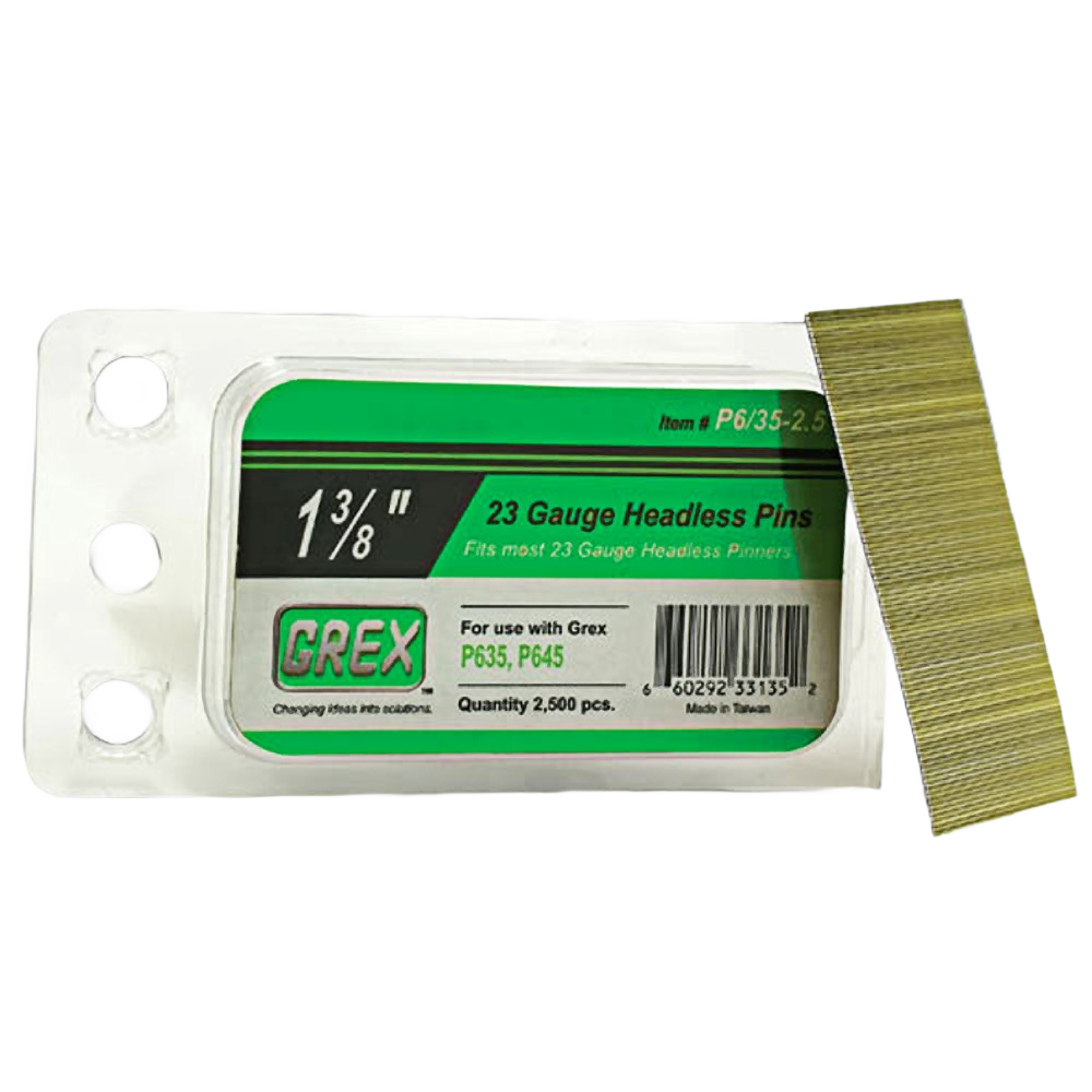 Package of 23-gauge headless pins for precise woodworking in hardware and fasteners collections under 50 dollars