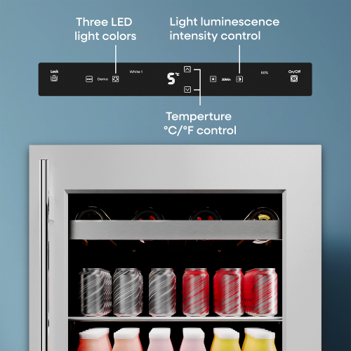 Cellara by Element 24 in., 7 Bottle and 115 Can Single Zone Wine and Beverage Cooler - EBS24BES