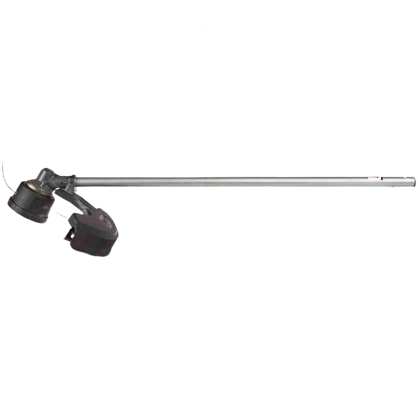 Metal shaft string trimmer attachment with black cutting head designed for tools and home improvement use