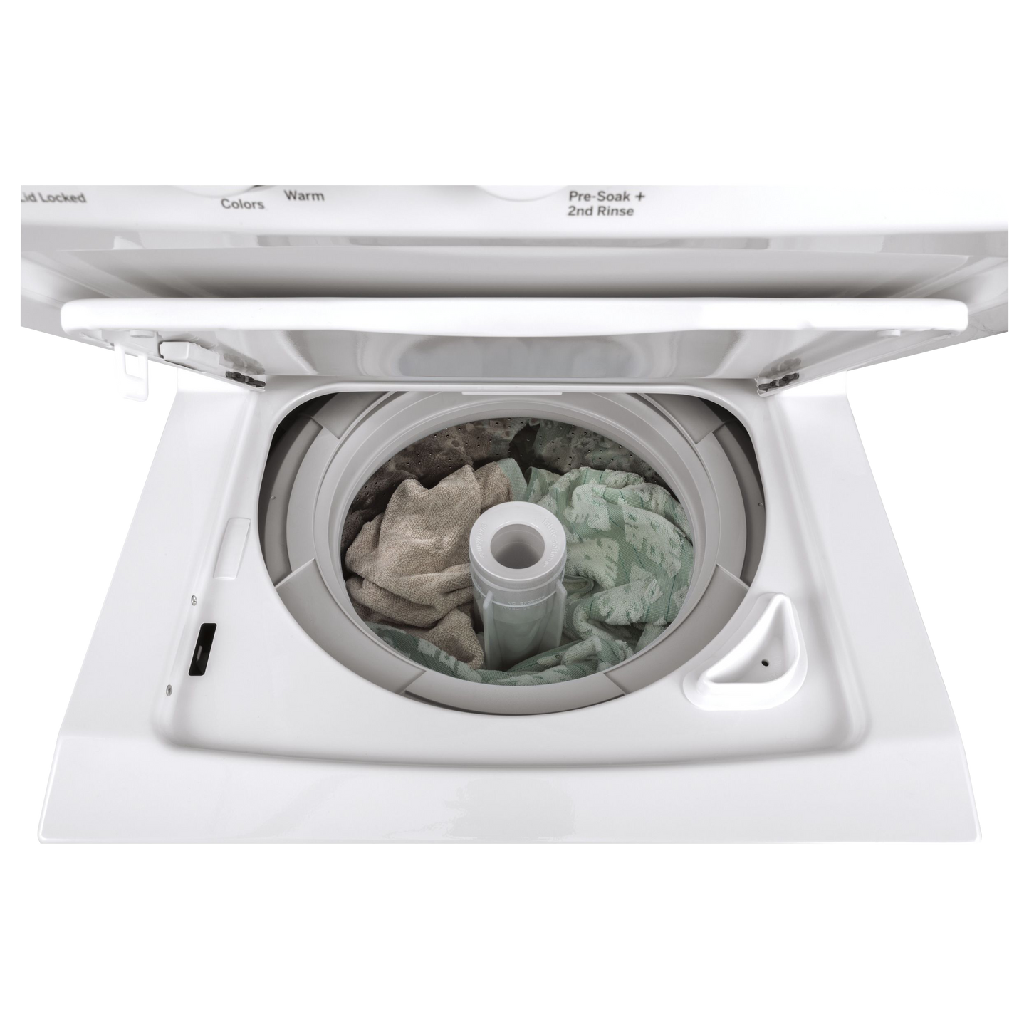 GE Unitized Spacemaker® 2.3 cu. ft. Capacity Washer with Stainless Steel Basket and 4.4 cu. ft. Capacity Gas Dryer