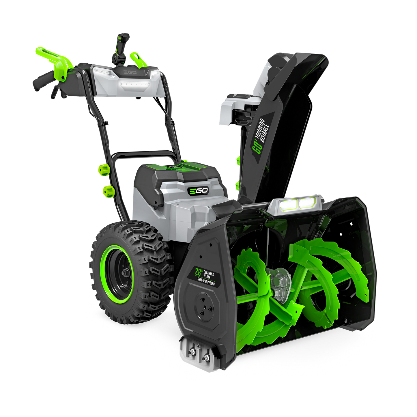 EGO POWER+ 28 in. Self-Propelled 2-Stage Snow Blower with Peak Power™ and 12.0 Ah Batteries (2) and Dual Port Charger