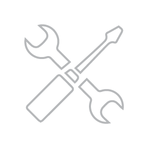 Outline icon of a crossed wrench and screwdriver in light gray, symbolizing tools and home improvement projects.