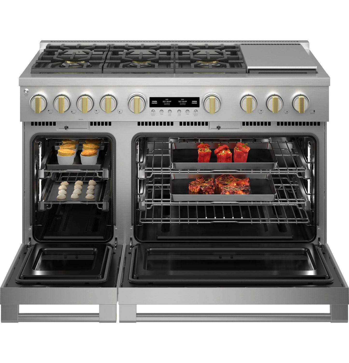 Monogram 48" All Gas Professional Range with 6 Burners and Griddle
