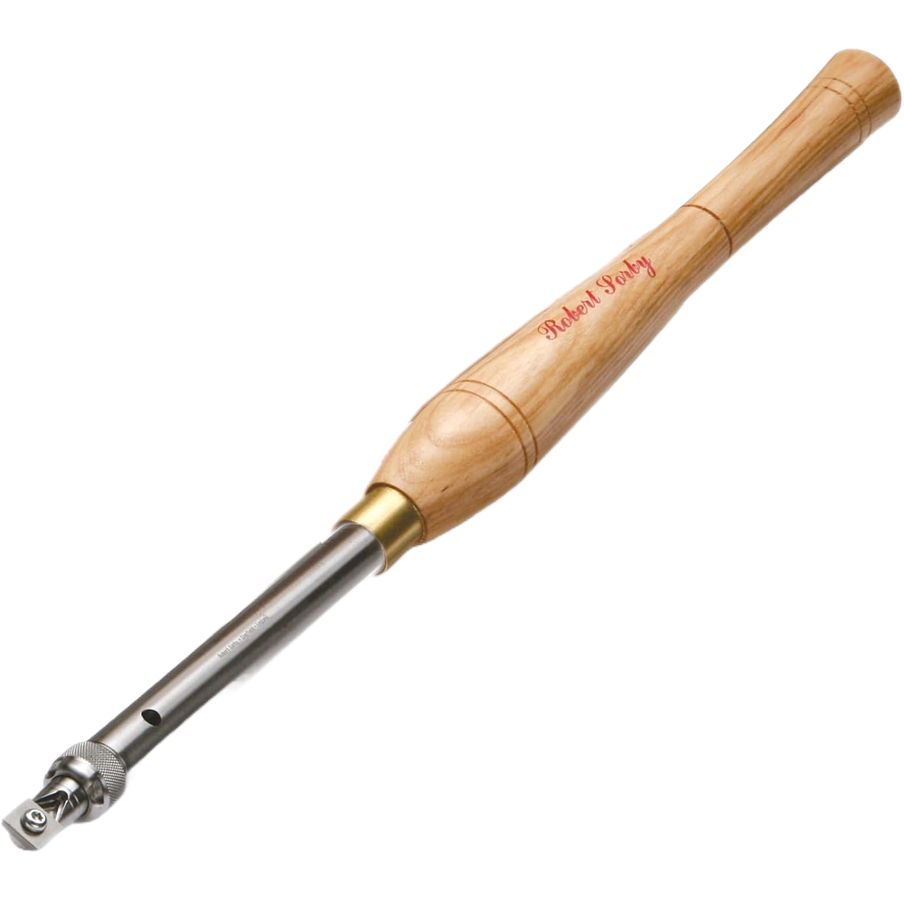 Woodturning tool with polished wood handle and square tungsten carbide cutter for woodworking projects under $100 collections