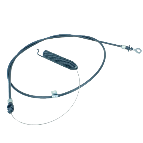 Push pull control cable with coiled spring and metal fittings for John Deere parts and lubricants in tools category