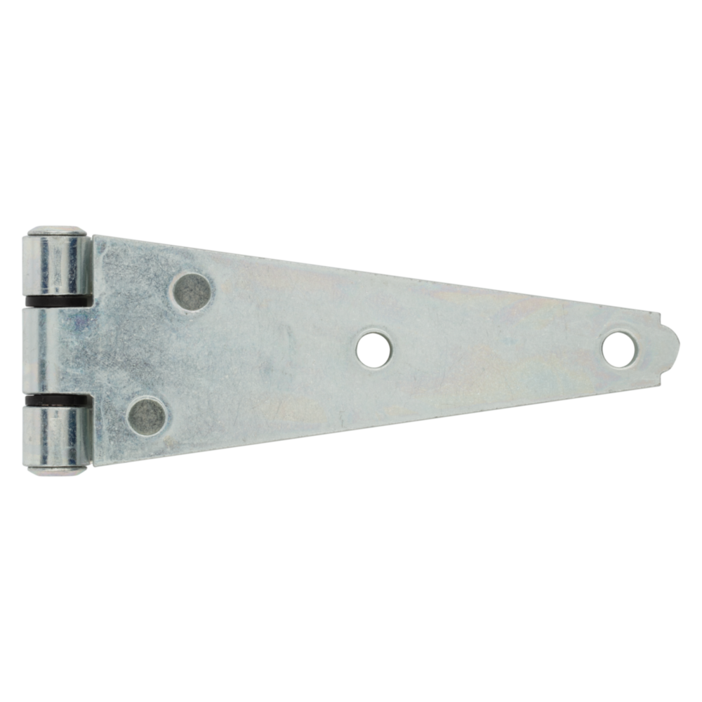 Zinc heavy-duty strap hinge with three mounting holes for durable support in door hardware and home improvement collections