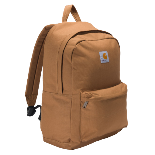 Durable brown 21L laptop daypack with front zipper pocket and padded straps for casual daily use in accessories and bags