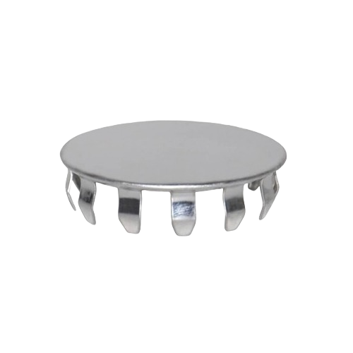 Chrome sink hole cover with snap-in tabs for plumbing repair and sink maintenance projects under $50 and $100 collections