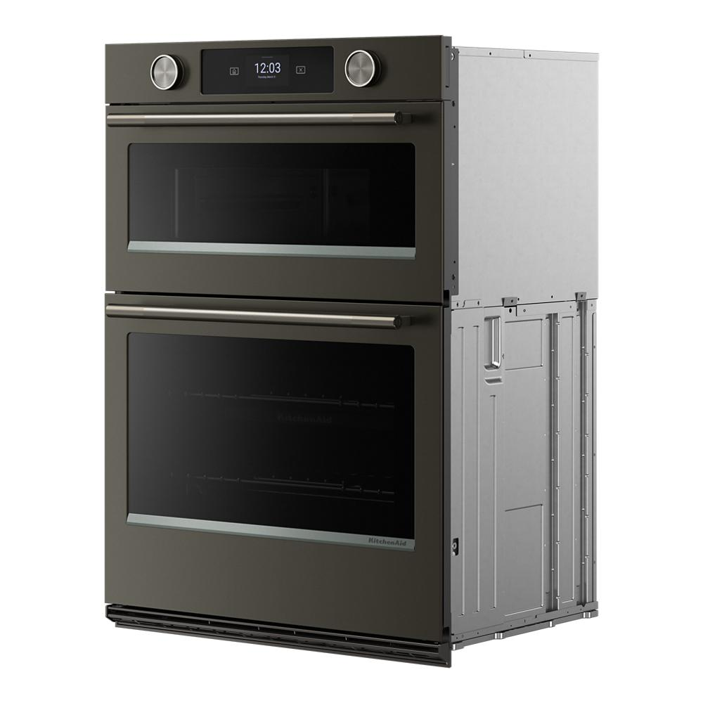30-inch smart electric double wall oven in black ore finish with LED touchscreen and backlit knobs