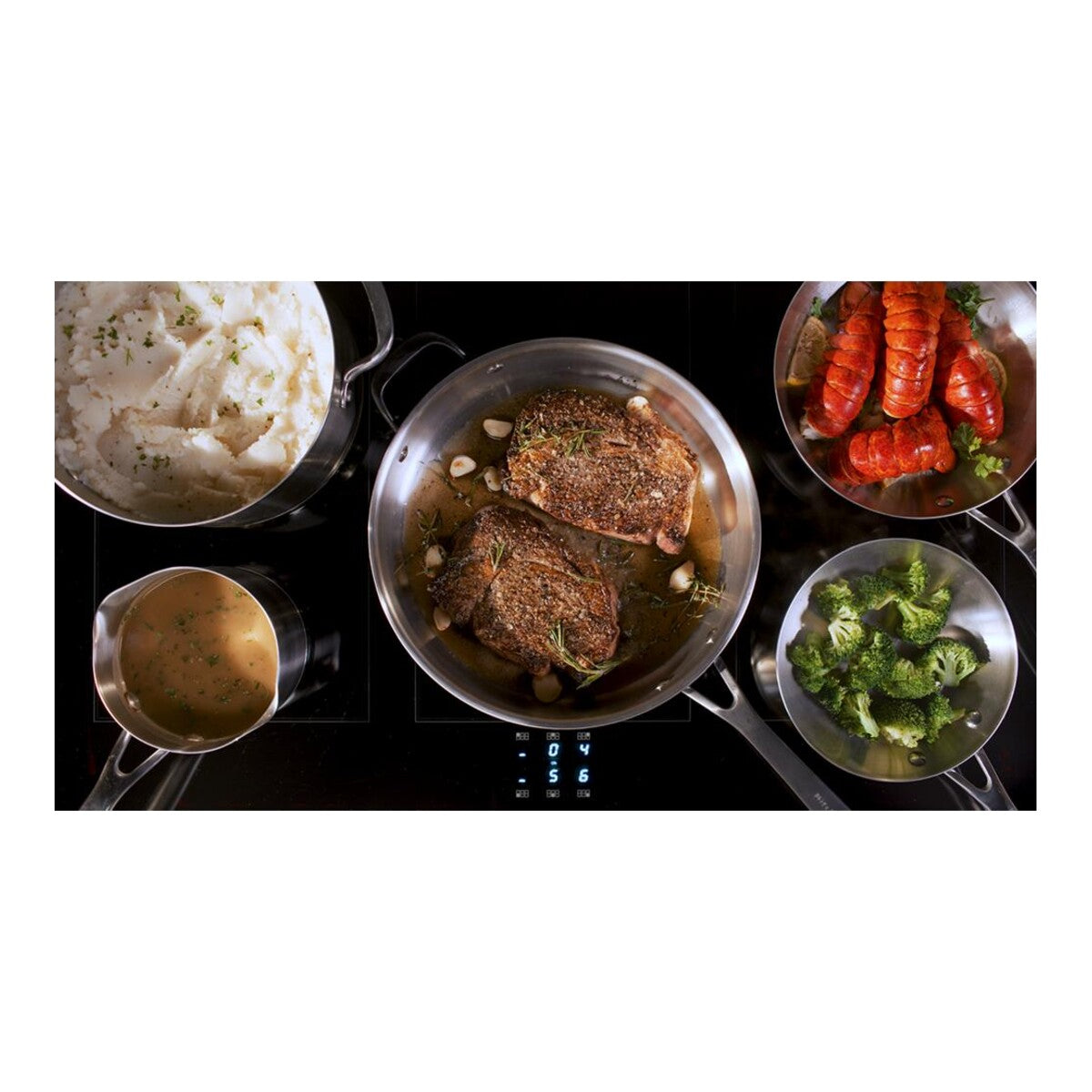 36-Inch 6-Element Induction Freestanding Commercial-Style Range with Air Fry
