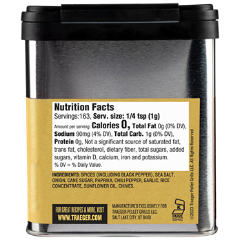Metal container of Traeger Breakfast Rub featuring a blend of spices like paprika and garlic in grilling sauces & spices under $50 collection