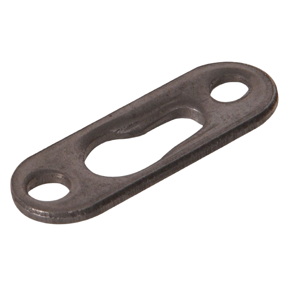 Metal keyhole hanger plate with two screw holes for secure wall mounting in hardware and fasteners collections under $50