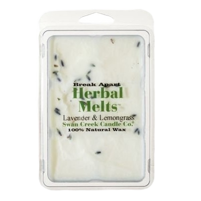 Pack of six natural wax herbal melts infused with lavender and lemongrass for home fragrance and relaxation