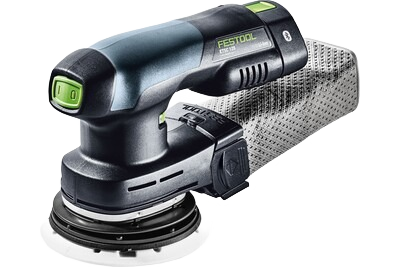 Cordless Festool eccentric sander with ergonomic grip and dust collection for home improvement and tool use
