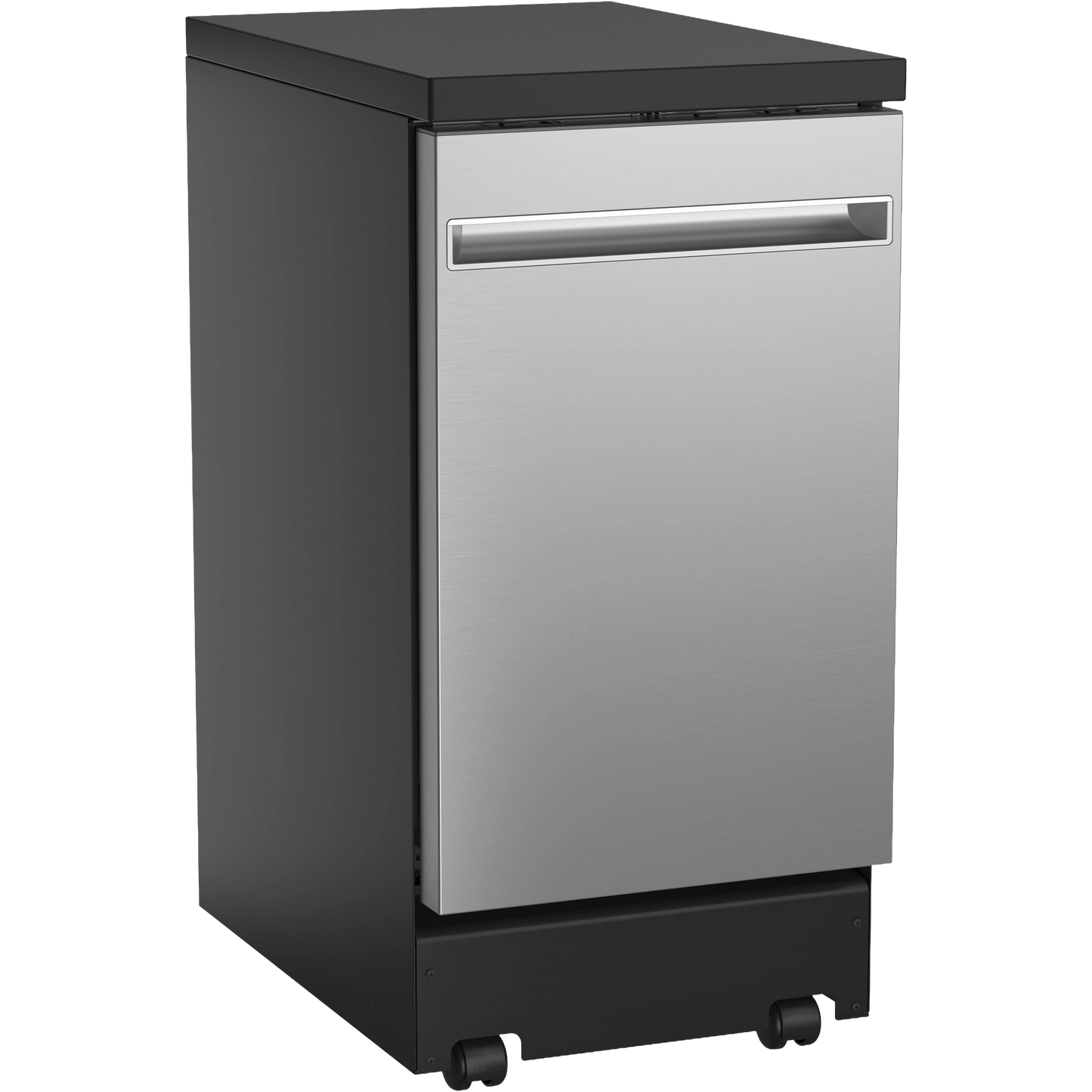 GE® ENERGY STAR® 18" Stainless Steel Interior Portable Dishwasher with Sanitize Cycle