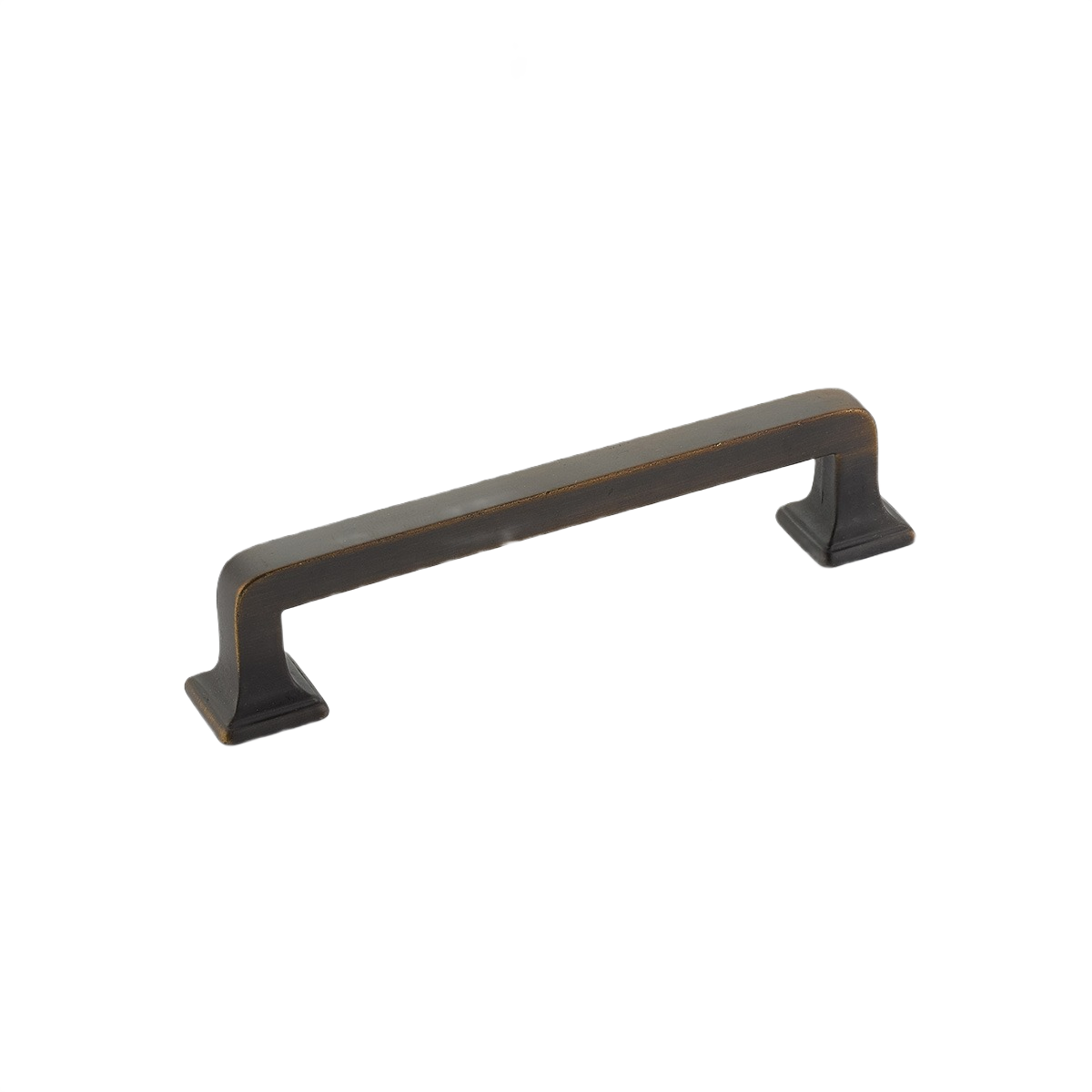 Aged bronze 4-inch center-to-center cabinet pull with transitional style for hardware and furniture accessories collections