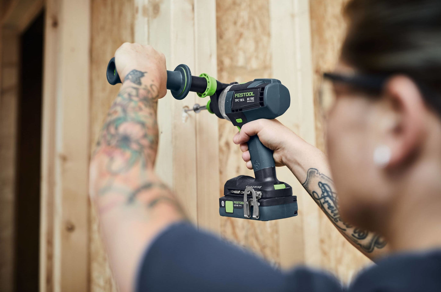 Festool 577626 QUADRIVE TPC 18/4 HPC 4.0 I-Set Cordless Hammer Drill