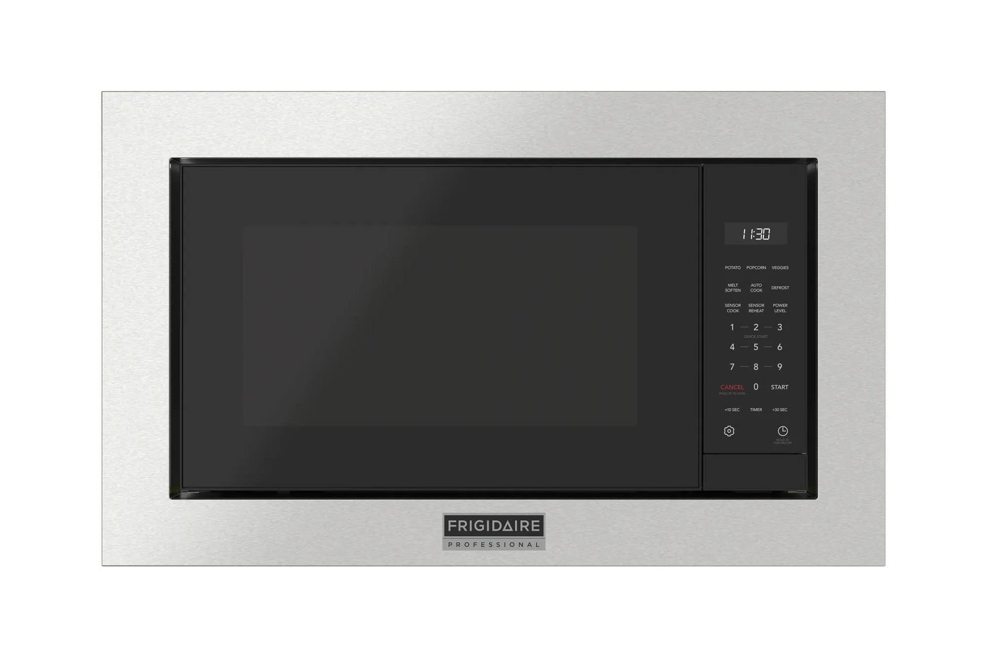 Built-in microwave with smooth stainless steel trim kit and digital control panel from Appliance Parts & Accessories collection