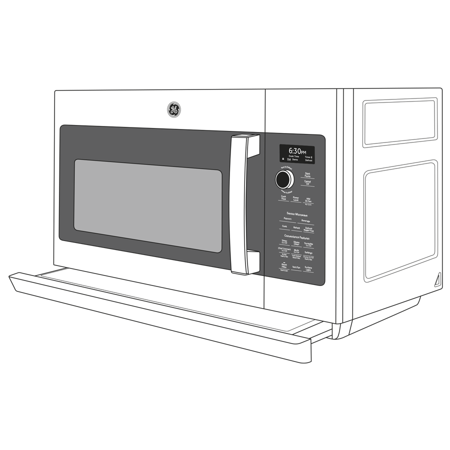 GE Profile™ 2.2 Cu. Ft. Over-the-Range Sensor Microwave Oven with Extendable Slide-Out Vent