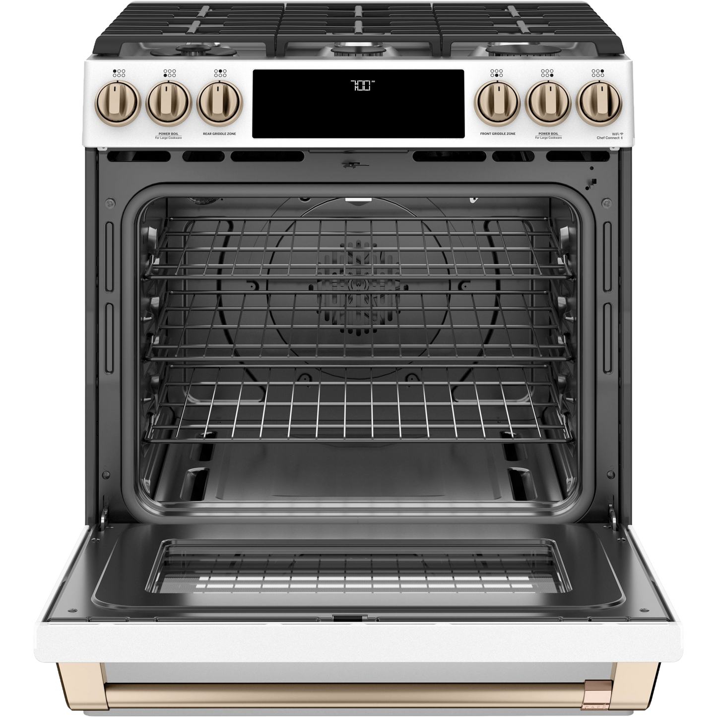 CAFÉ™ 30" Smart Slide-In, Front-Control, Gas Range with Convection Oven