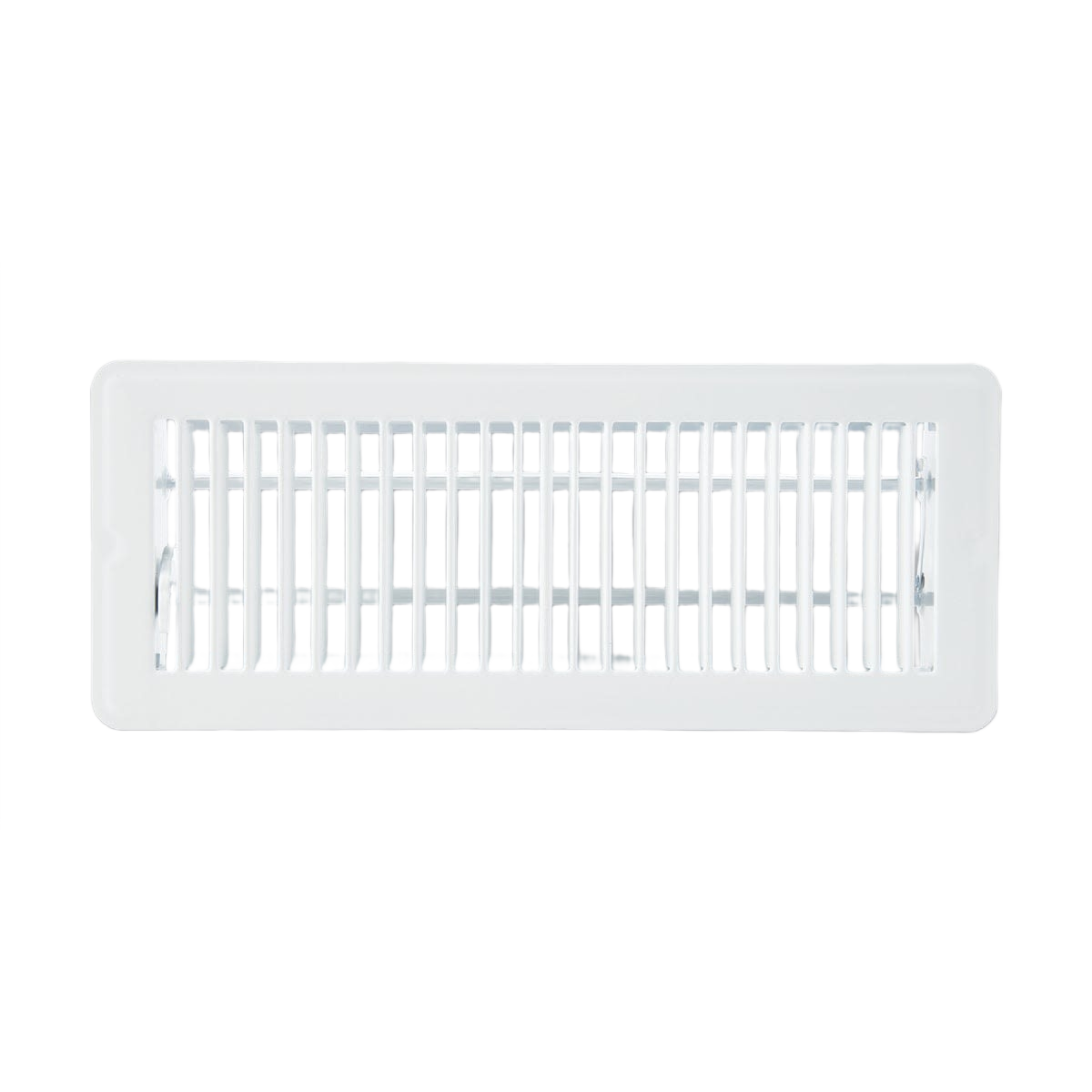White steel floor register with wide border for oversized openings, suitable for plumbing and home improvement under $50 collections