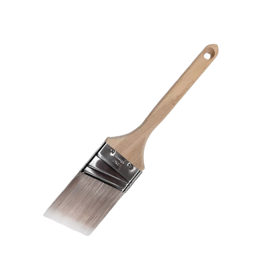 2-inch angled paintbrush with wooden handle and synthetic bristles for precise latex painting and home improvement tasks under $50