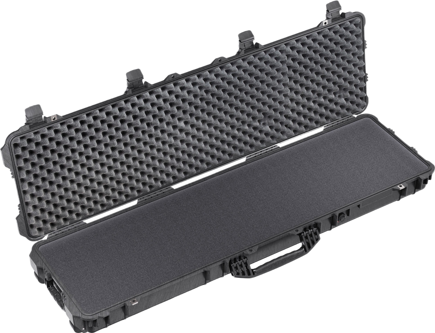 Black hard protective case with foam interior for secure storage and organization in dorm or home improvement settings