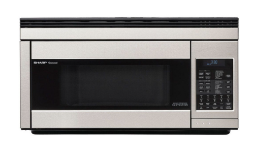 1.1 cu. ft. 850W Sharp Stainless Steel Over-the-Range Convection Microwave Oven