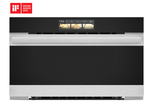 Black and stainless steel high-speed oven with digital display panel from Microwaves and Kitchenware collections