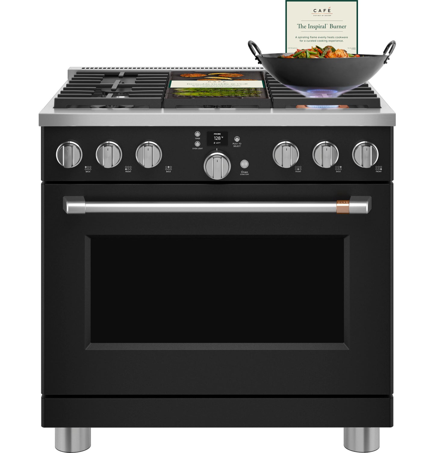 CAFÉ™ 36" Smart Dual-Fuel Commercial-Style Range with 6 Burners (Natural Gas)
