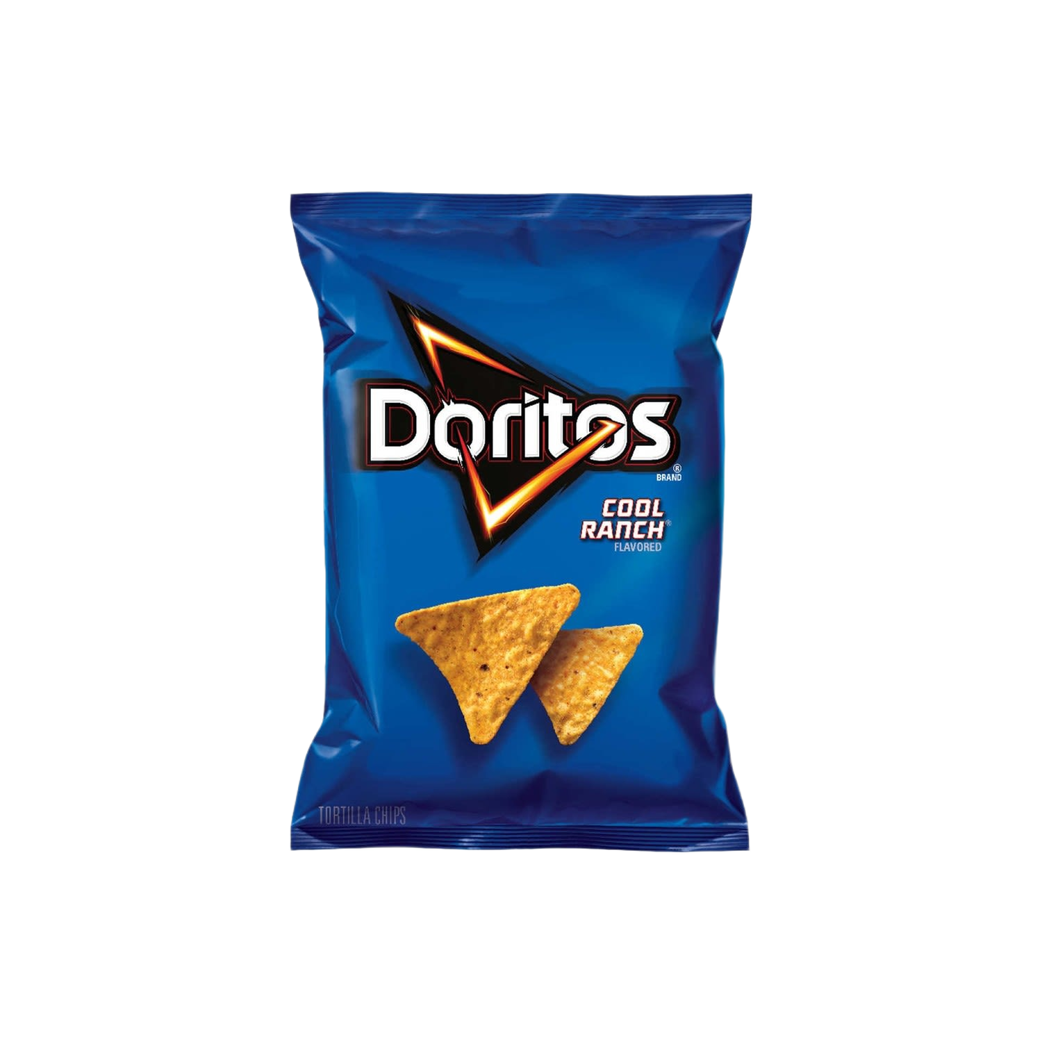 Blue bag of Cool Ranch flavored Doritos chips for Chips & Snacks and Food & Beverage collections