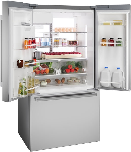 800 Series, French Door Bottom Mount Refrigerator, 36'', Stainless steel (with anti-fingerprint), Total No Frost