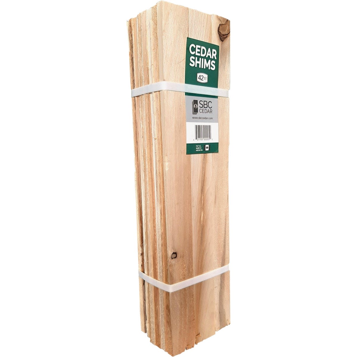 Bundle of kiln-dried cedar shims for precise spacing and leveling in home improvement and lumber materials under $50 collection