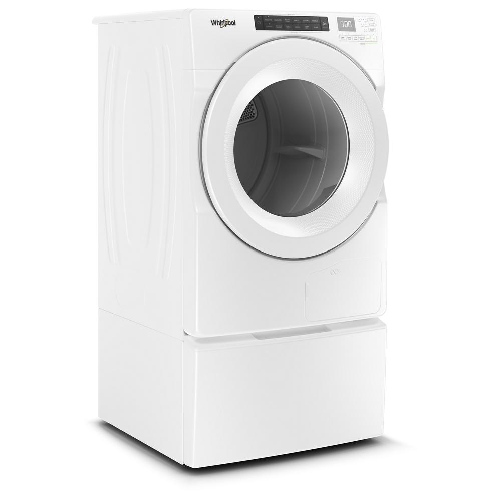 White front load heat pump dryer with digital touch controls from dryers and home improvement appliances collection