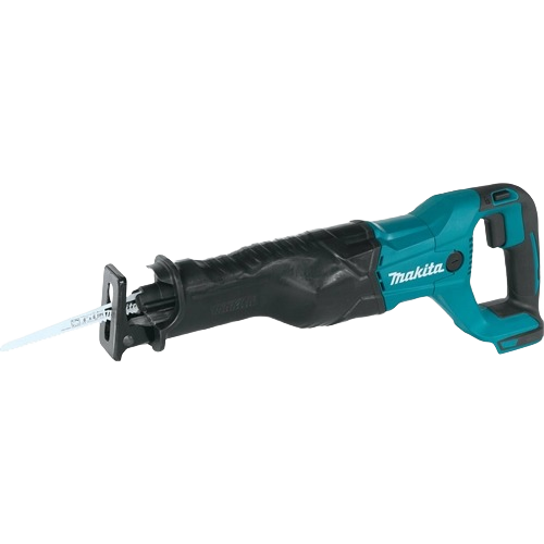 Cordless reciprocating saw with ergonomic handle and long blade for versatile home improvement and tool applications