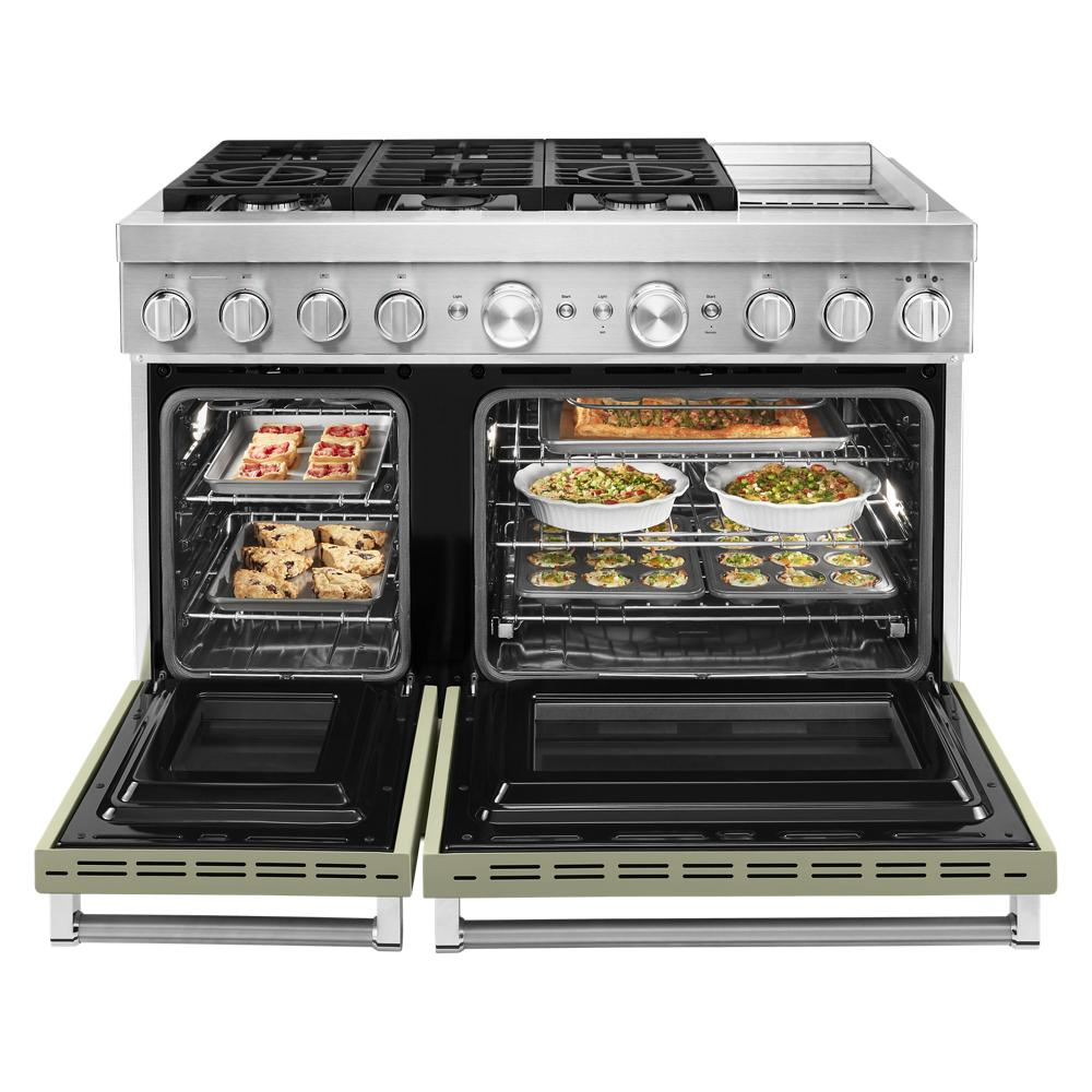 KitchenAid® 48'' Smart Commercial-Style Dual Fuel Range with Griddle
