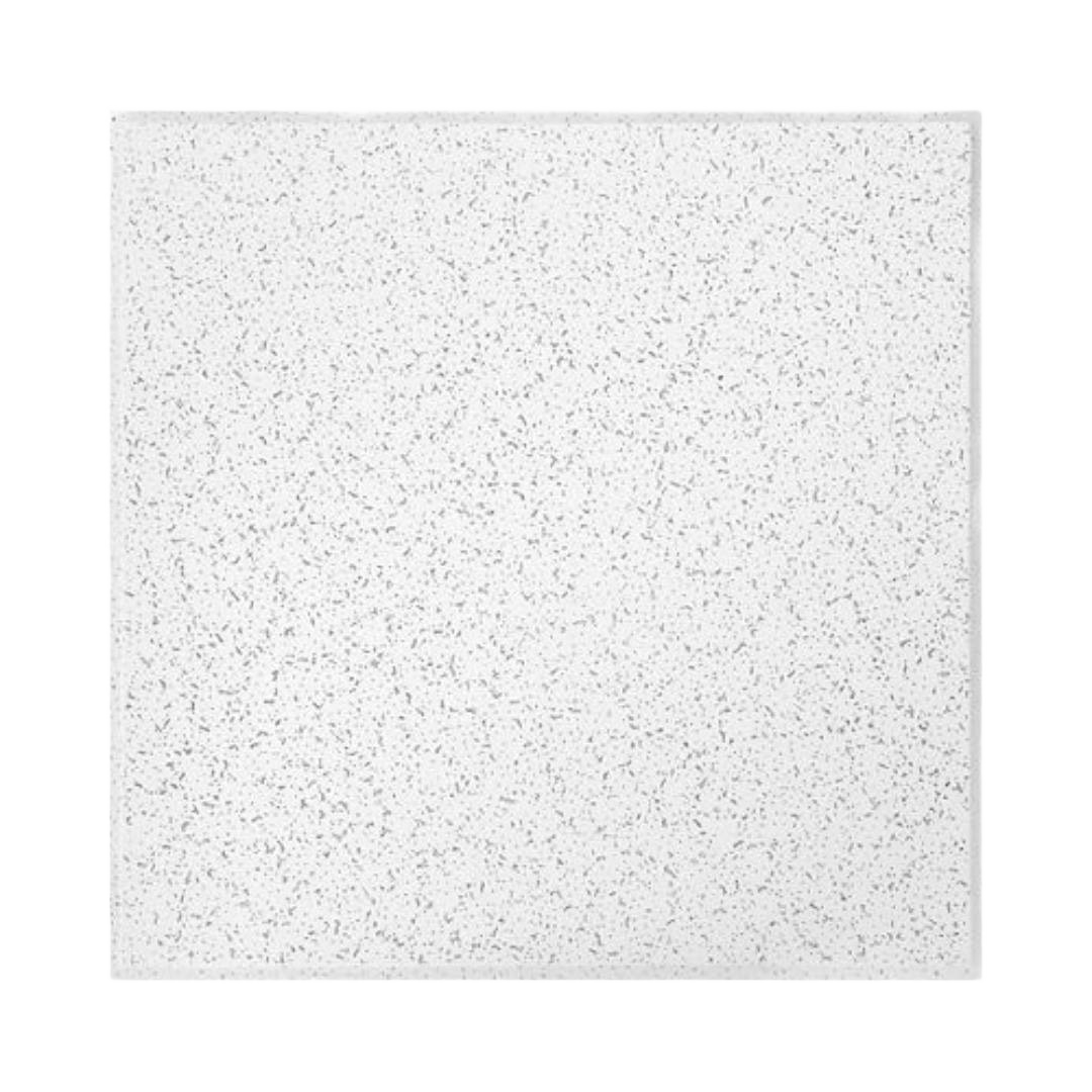 White mineral fiber ceiling tile with random texture and angled tegular edges for ceiling tile and lumber materials collections
