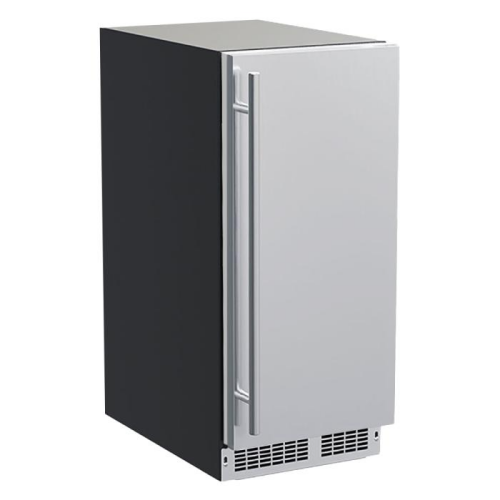 Compact stainless steel refrigeration unit designed for kitchens, appliances, and beverage storage solutions