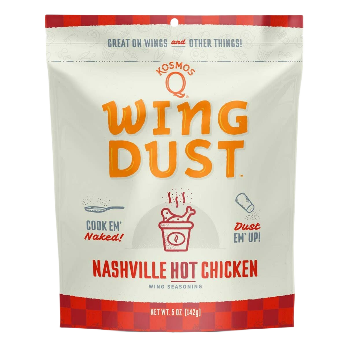 Kosmos Q wing dust seasoning bag with Nashville hot chicken flavor for grilling and outdoor living under $50 collections