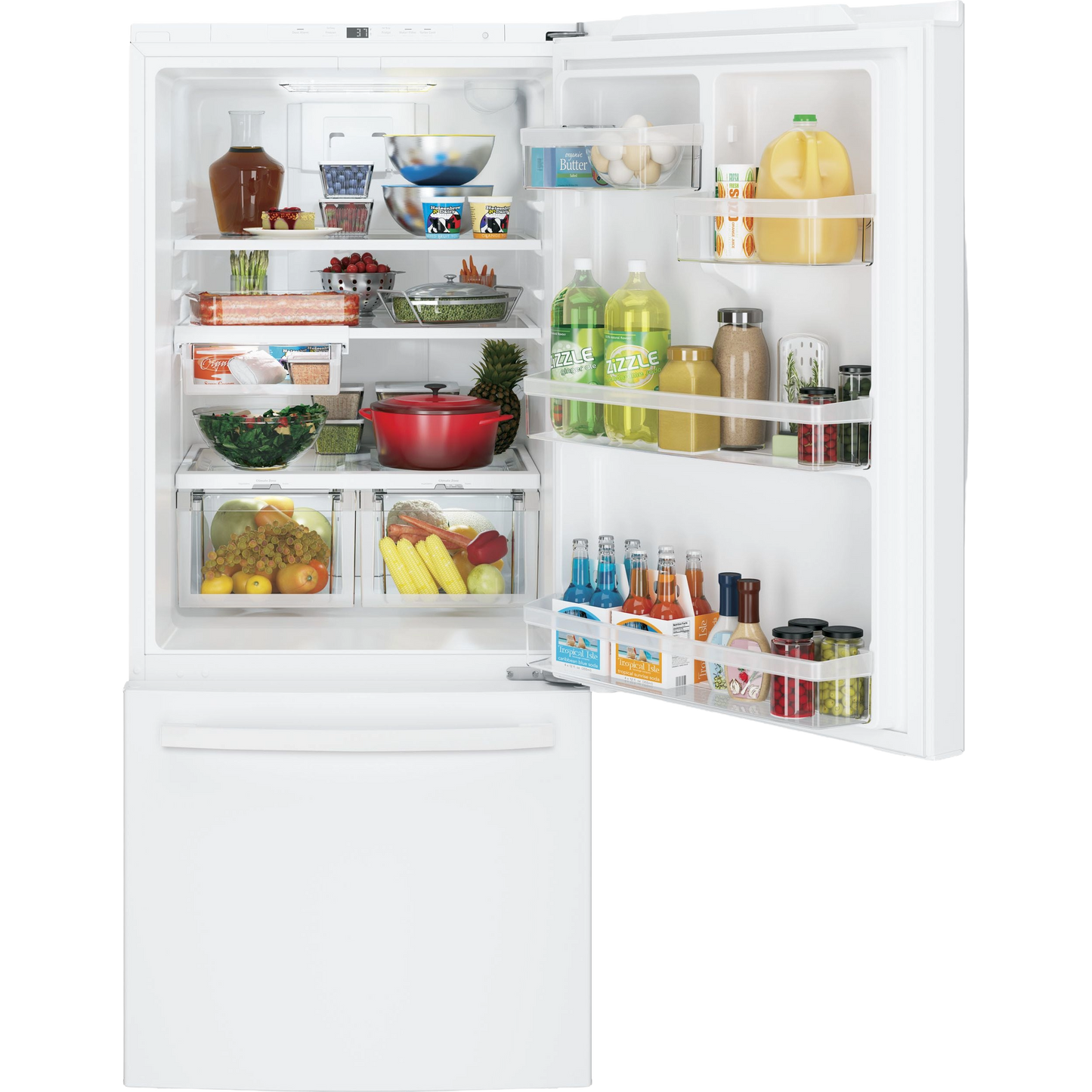 GE® ENERGY STAR® 21.0 Cu. Ft. Bottom-Freezer Refrigerator